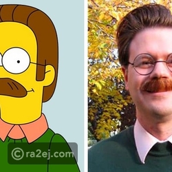 نيد فلاندرز من فيلم The Simpsons يشبه هذه الشخصية