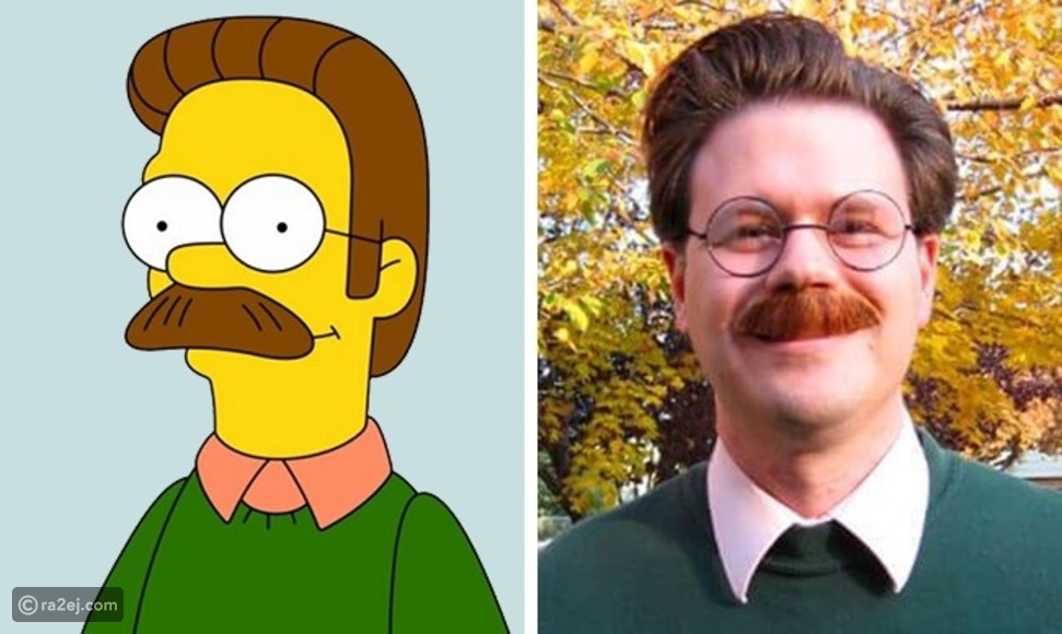 نيد فلاندرز من فيلم The Simpsons يشبه هذه الشخصية