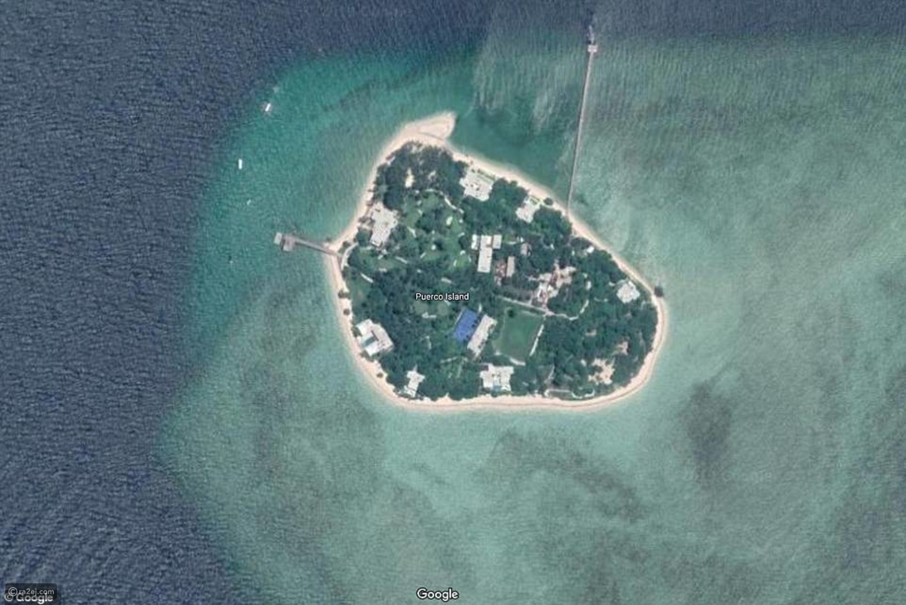 جزيرة بانوا التي يقع عليها المنتجع