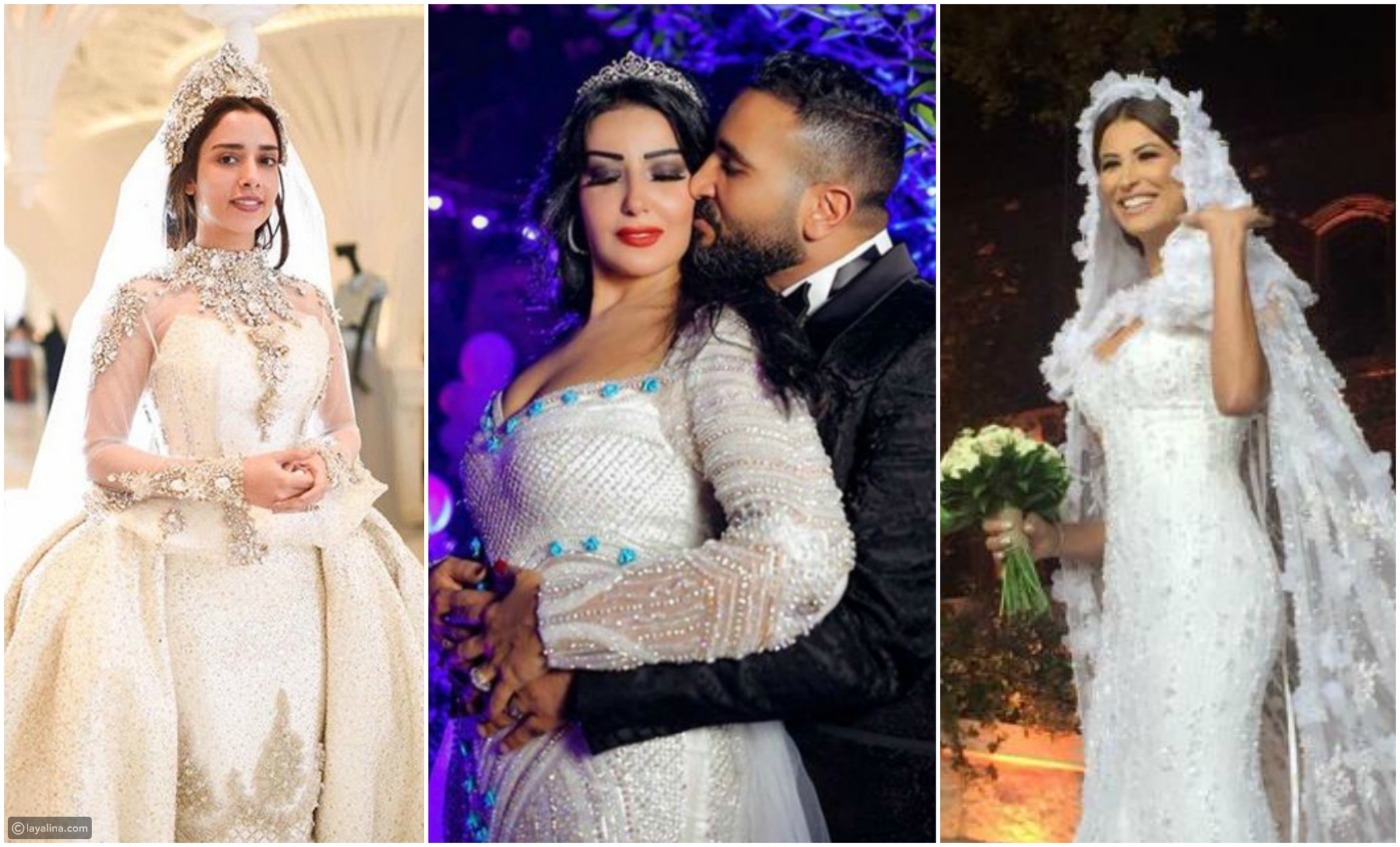 اسوا فساتين زفاف الفنانات 2019