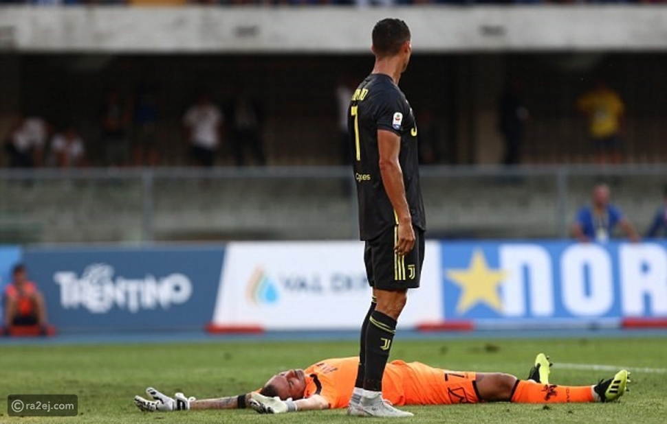 فيديو : رونالدو يتسبب في كسر أنف حارس النادي المنافس